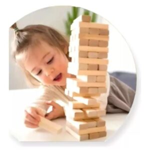 KIT Jogo Caiu Perdeu 54 peças Torre Maluca De Equilíbrio Divertida
