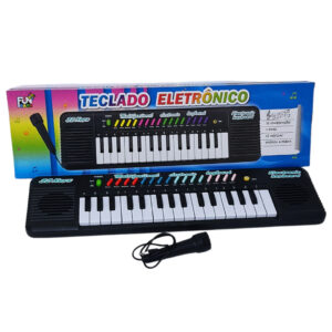 Teclado Piano com Microfone Brinquedo Infantil 32 teclas educativo